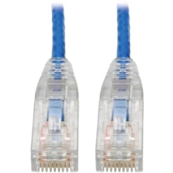 Tripp Lite Cat6 UTP Patch Cable (RJ45) - M/M, Gigabit, Snagless, Molded, Slim, Blue, 7 ft. - 7 ft Category 6 Network Cable - N201S07BL
