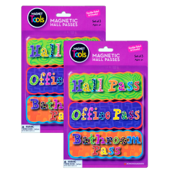 Dowling Magnets Magnetic Hall Pass Sets, Multicolor, Pack of 2