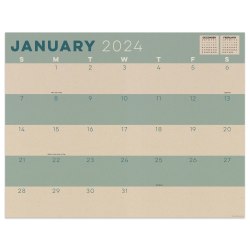 2024 TF Publishing Medium Monthly Desk Pad Calendar, 12" x 17", Kraft, January To December