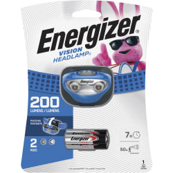 Energizer Vision LED Headlamp - LED - 100 lm Lumen - 3 x AAA - Battery - Impact Resistant, Water Resistant - Blue - 1 / Pack