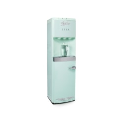 Igloo Retro Hot/Cold Bottom-Load Water Dispenser, 41-1/8"H x 12-1/4"W x 14-1/4"D, Aqua