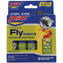 PIC® Fly Ribbon Bug & Insect Catchers, Pack Of 10 Ribbons