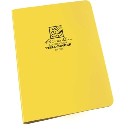 Rite In The Rain All-Weather 6-Ring Binder, 1/2" Round Rings, Yellow, Pack Of 5