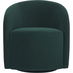 Lifestyle Solutions Eilidh Swivel Accent Guest Chair, Velvet, Green