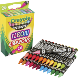 Crayola Neon Crayons, Assorted Neon Colors, Pack Of 24 Crayons