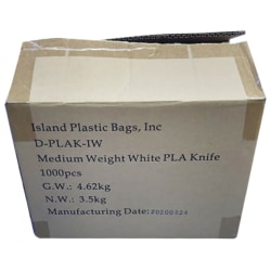 Ohanaware Disposable Cutlery, Knives, White, Pack Of 1,000 Forks