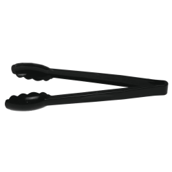 Cambro Plastic Tongs, Scallop Grip, 12", Black, Pack Of 12 Tongs
