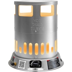 DuraHeat LPC80 50-80,000 BTU Propane (LP) Convection Heater - Gas - Propane - 14.65 kW to 23.45 kW - 2000 Sq. ft. Coverage Area - Portable - Silver
