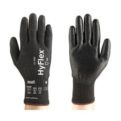 Ansell HyFlex Polyurethane Cut-Resistant Gloves, Size 7 Small, Black