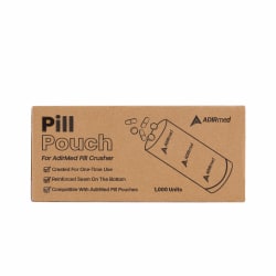 Alpine Vivacomfort Pill Crusher Pouches, 4" x 2", Clear, Pack Of 1,000 Pouches