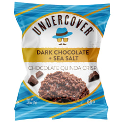 Undercover Snacks Quinoa Crisps, Dark Chocolate And Sea Salt, 0.25 Oz, Case Of 125 Bags