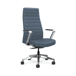 HON Cofi Ergonomic Vinyl High-Back Executive Office Chair, Nimbus/Blue