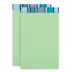 Office Depot® Brand Writing Pads, 5" x 8", Narrow Ruled, 50 Sheets, Green, Pack Of 2 Pads
