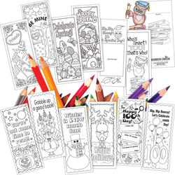 Barker Creek Color Me! Celebrate The Year Bookmark Set, 6" x 2 1/2", Black/White, Set Of 360