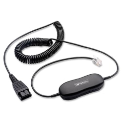 GN Netcom Smart Cord For Phone Headsets, 6.6', Black