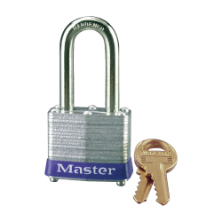 Master Lock® Long-Shackle Padlock, Steel Gray