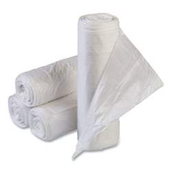 Interplast Group High Density Commercial Can Liner Value Pack, 30 gal, 11 mic, 30" x 36", Clear, Interleaved Roll, 25 Bags/Roll, 20 Rolls/CT