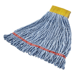 Rubbermaid® Web Foot Wet Mop, 5" Band, Blue