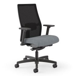HON® Ignition 2.0 Ergonomic Mesh/Fabric Mid-Back Task Chair, Basalt/Black