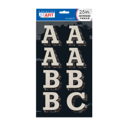 Creative Start® Chalk Letters, 3", Block, Black/Light Gray, Pack Of 84