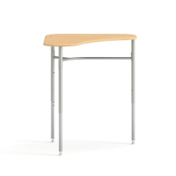 HON® SmartLink 36"W Student Desks, Natural Maple/Platinum Metallic, Set Of 2 Desks