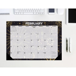 2025 Willow Creek Press Monthly Desk Pad Calendar, 17" x 12", Celestial, January 2025 To December 2025, 47811