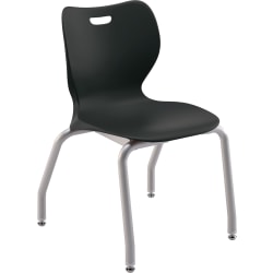 HON® SmartLink 4-Leg Chairs, 16" High, Onyx/Platinum, Set Of 4 Chairs