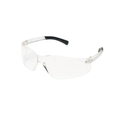 Crews BearKat Safety Glasses, Wraparound, Black Frame/Clear Lens