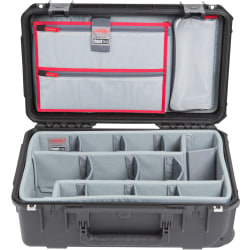 SKB Cases iSeries Protective Case With Padded Dividers And Wheels, 19-1/2" x 10-1/2" x 6-3/4", Black