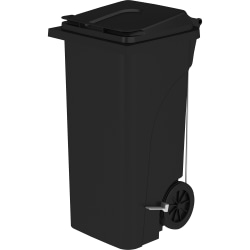 Safco 32 Gallon Plastic Step-On Receptacle - 32 gal Capacity - Easy to Clean, Foot Pedal, Lightweight, Handle, Wheels, Mobility - 37 Safco 32 Gallon Plastic Step-On Receptacle - 32 gal Capacity - Easy to Clean, Foot Pedal, Lightweight, Handle, Wheels, Mobility - 37