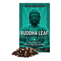 Tea Squared Buddha Bollywood Chai Organic Loose Leaf Tea, 2.8 Oz, Carton Of 6 Bags