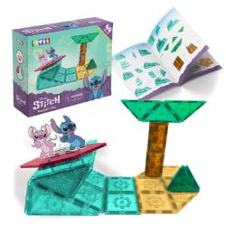 Tytan Toys Disney Stitch Magnetic Tile Blocks Kit, Assorted Colors, Kit Of 44 Pieces