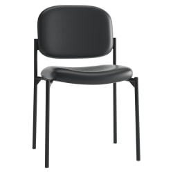 HON® Scatter SofThread™ Armless Stacking Guest Chair, Black