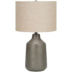 Monarch Specialties Bartlett Table Lamp, 24"H, Gray Base/Beige Shade
