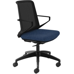 HON® Cliq Ergonomic Mid-Back Light Task Chair, Navy/Black
