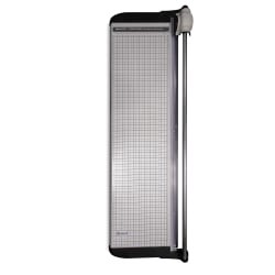 United Commercial Rotary Paper Trimmer With Stand And Fabric Catch Tray, 38", Silver