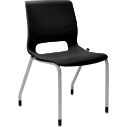HON® Motivate Stacking Chairs, Onyx/Platinum, Set Of 2 Chairs