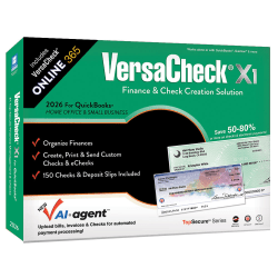 VersaCheck X1 2026 For QuickBooks + VersaCheck ONLINE Gold Bundle, 1 User, 1-Year Subscription, PC, Download