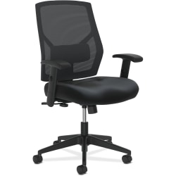 HON® Crio Ergonomic Leather High-Back Task Chair, Black