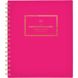 2024-2025 AT-A-GLANCE® Simplified By Emily Ley Weekly/Monthly Academic Planner, 7" x 8-3/4", Pink, July 2024 To June 2025, EL27-805A