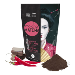 Ma-Cha Naughty Chocolate Latte Mix, 7.9 Oz, 12 Per Box, Carton Of 3 Boxes