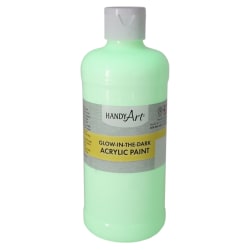 Handy Art Glow-In-The-Dark Acrylic Paint, 16 Oz, Clear Glow