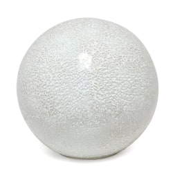 Simple Designs 1-Light Mosaic Stone Ball Table Lamp, 7-3/4"H, White
