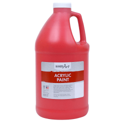 Handy Art Student Acrylic Paint, 64 Oz, Brite Red