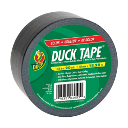 Duck Color Duct Tape, 20 Yd x 1-15/16", Black