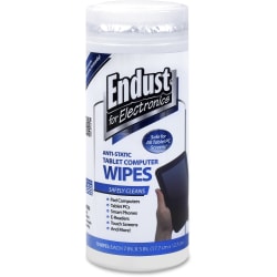 Endust Anti-Static Tablet Wipes 70ct. - For Tablet PC, Desktop Computer, Display Screen, Mobile Phone, Digital Text Reader, Handheld Device - 12596
