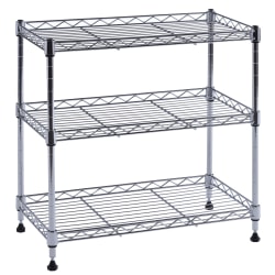 Sandusky Edsal Muscle Rack Adjustable Wire Shelving, 3 Tier, 18 H x 18"W x 10"D, Chrome