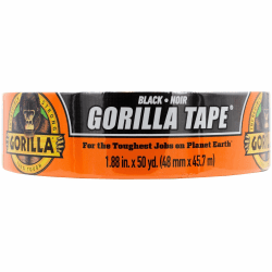 Gorilla Tape - 50 yd Length x 1.88" Width - Black - 1 Roll