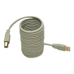 Eaton Tripp Lite Series USB 2.0 A to B Cable (M/M), Beige, 10 ft. (3.05 m) - USB cable - USB (M) to USB Type B (M) - USB 2.0 - 10 ft - molded - beige