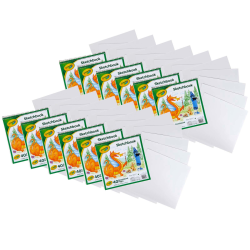 Crayola Kid's Sketchbooks, 9" x 9", White, Pack Of 12 Sketchbooks
